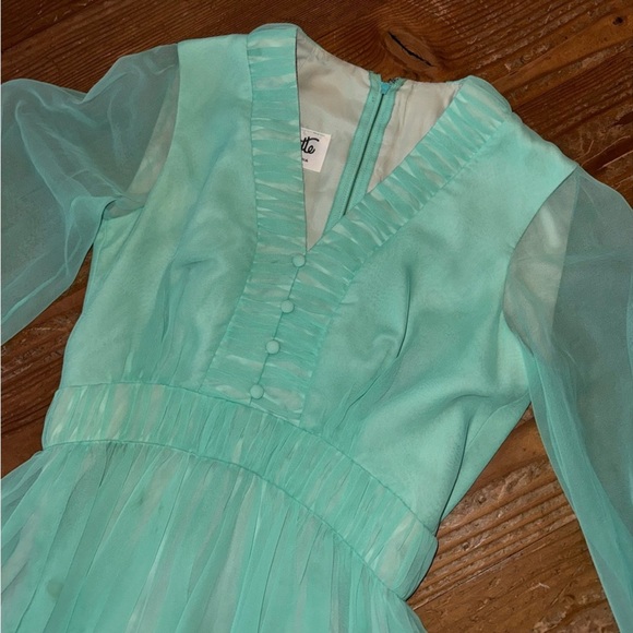 Vintage 1960s Miss Ellette Chiffon Dress - Size 4 or Small - Picture 4 of 9